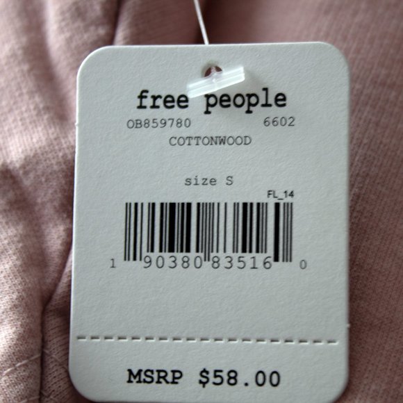 NWT Free People Zuma Sweatshirt - Cottonwood S, M - Picture 7 of 7